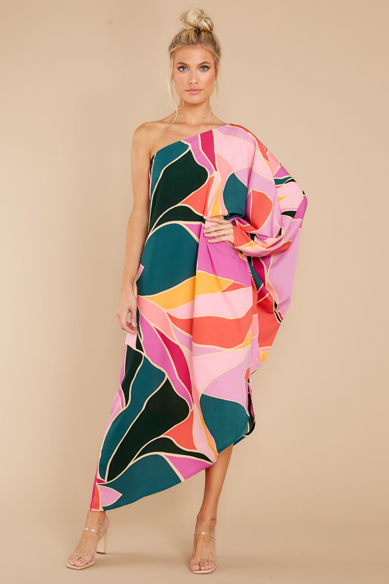 Dare To Love Pink Multi Print Dress