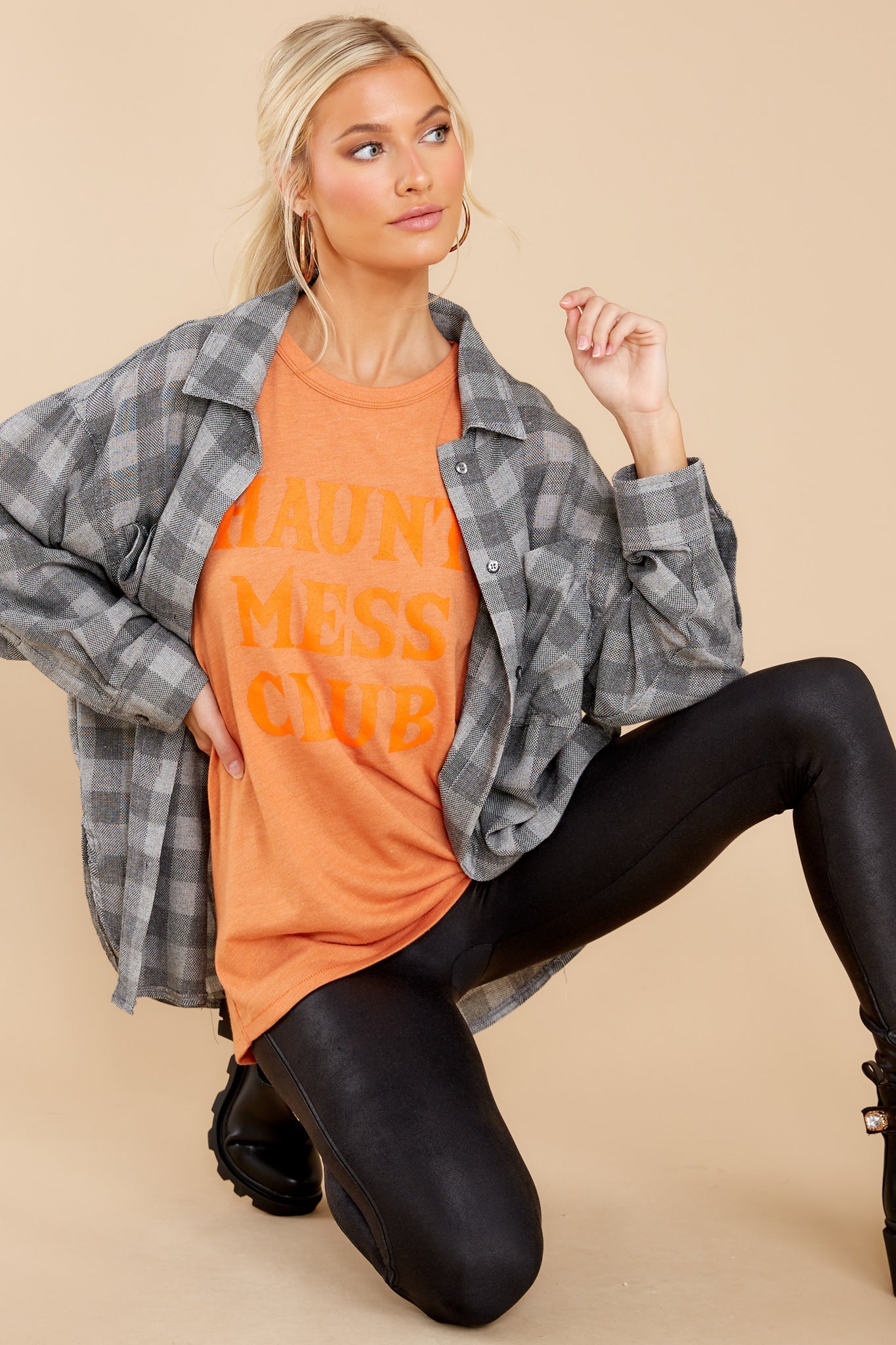 Haunt Mess Club Orange Tee
