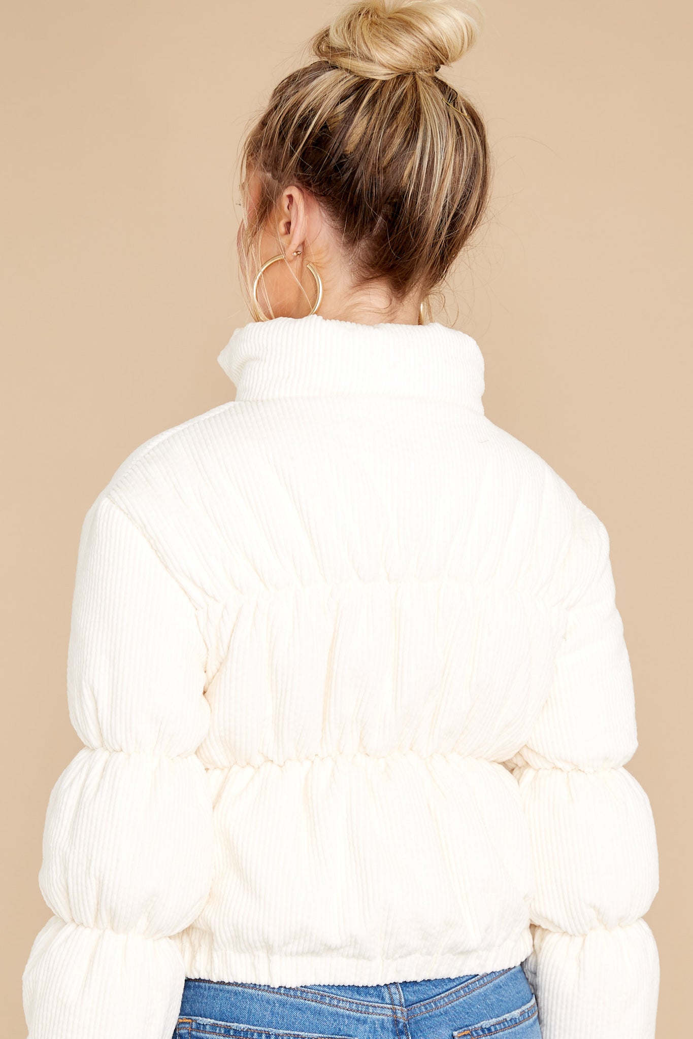 Soft And Sweet White Puffer Jacket