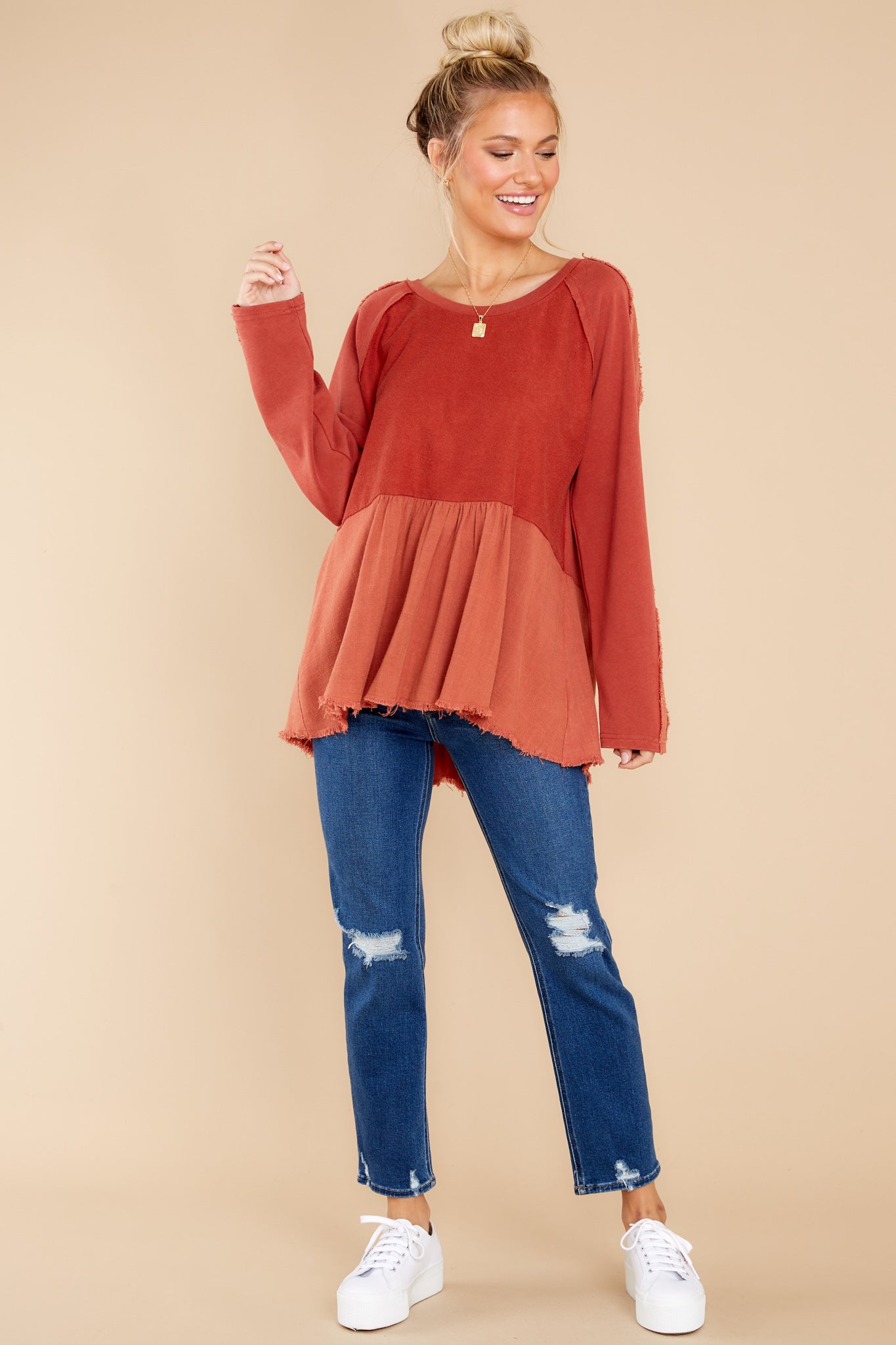 Two Way Street Rust Top