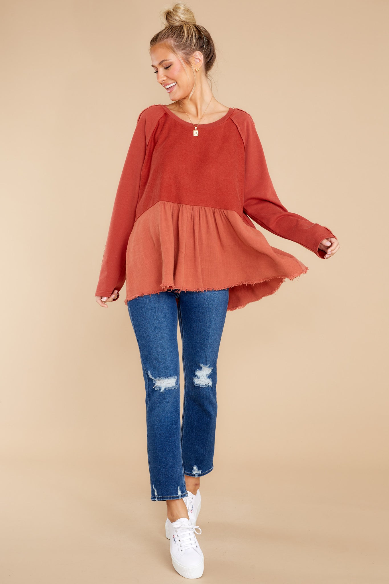 Two Way Street Rust Top