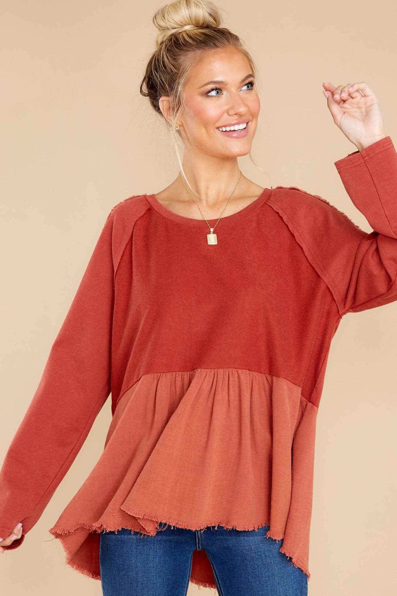 Two Way Street Rust Top