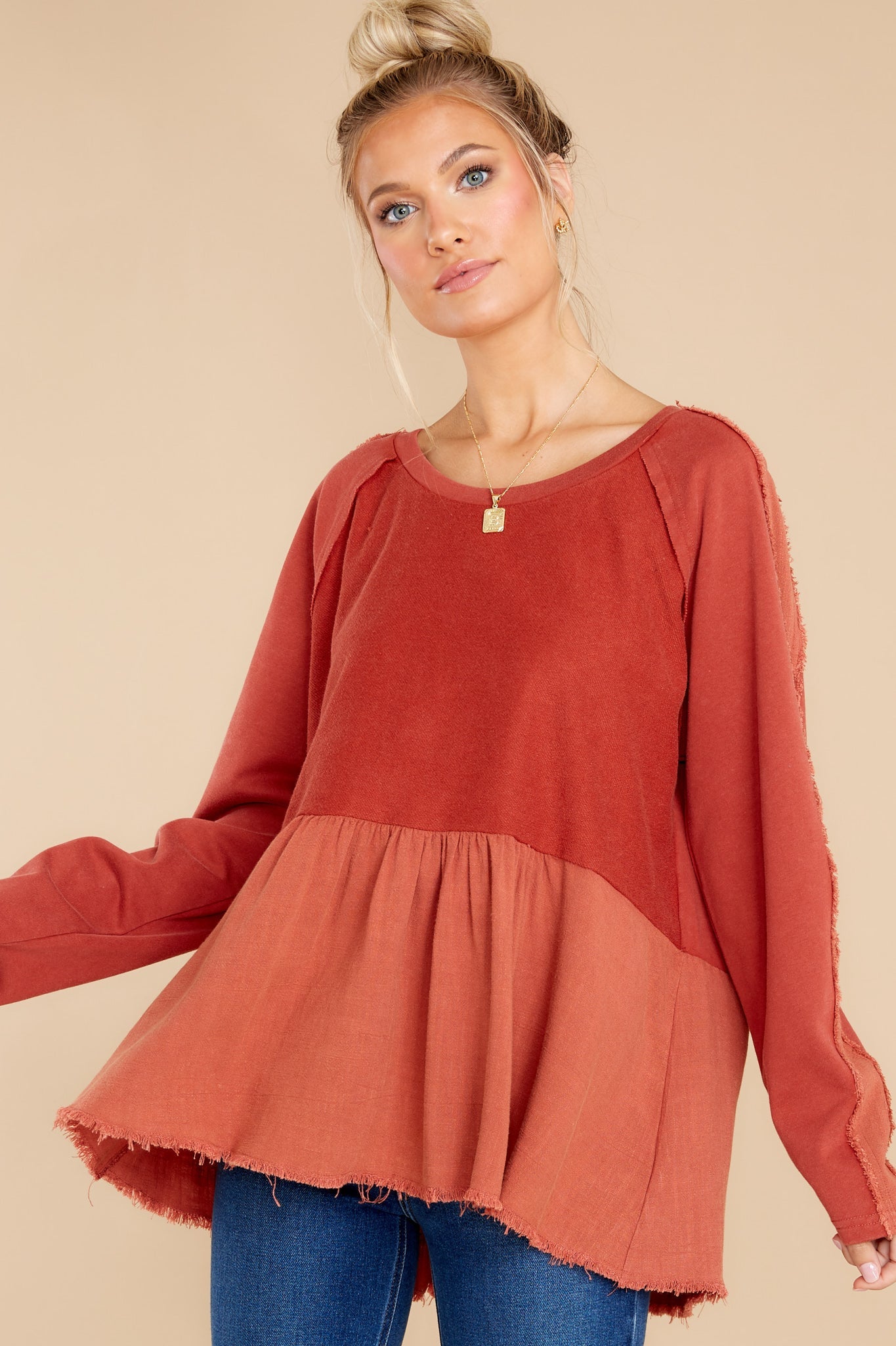 Two Way Street Rust Top