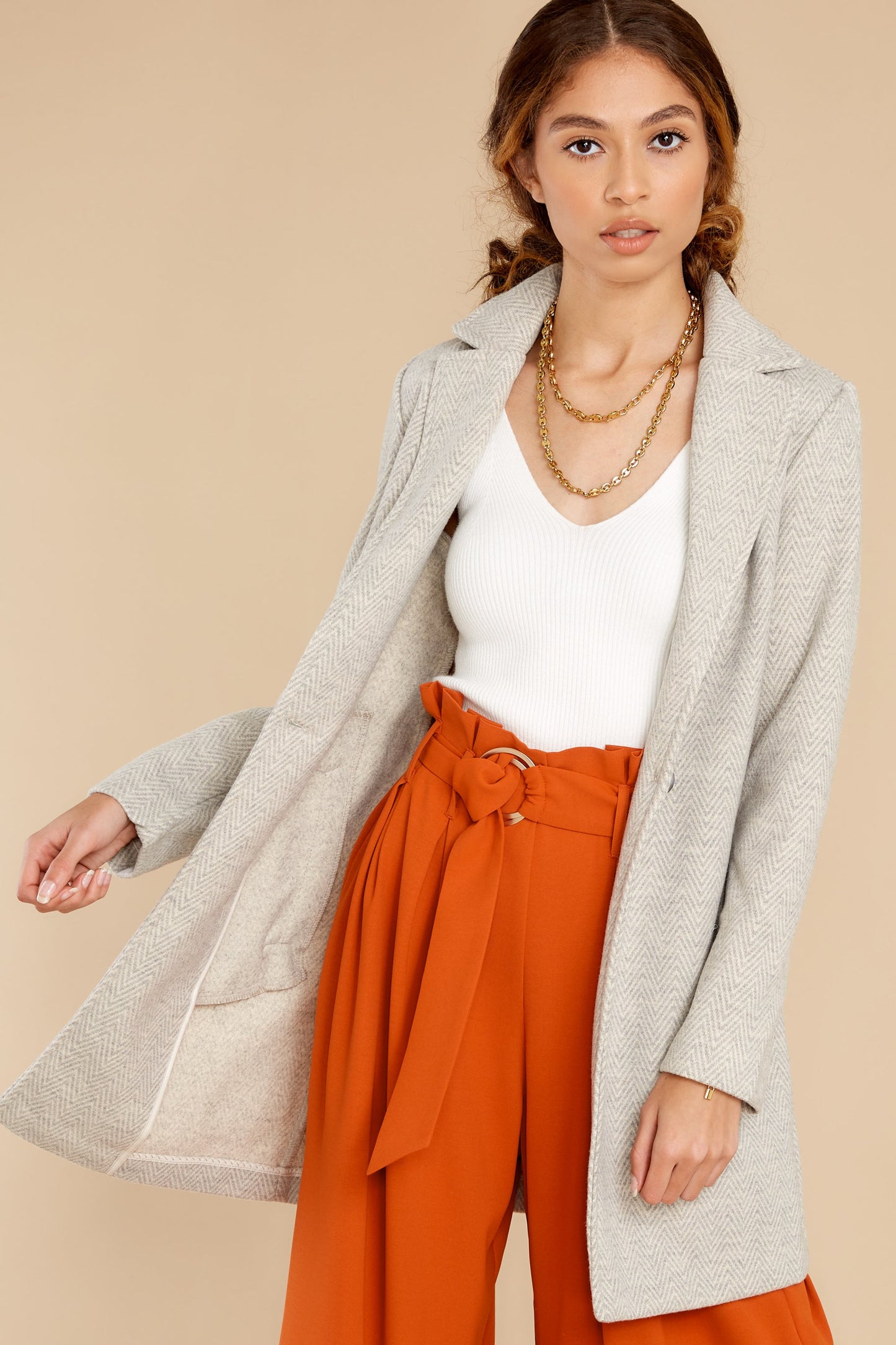 Around The World Light Grey Coat