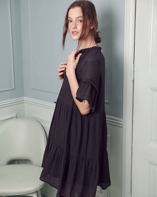 Bohemian Style Ruffle Dress