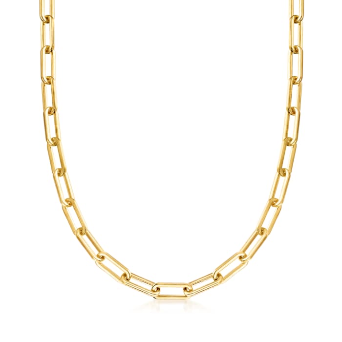 14K Gold Filled Paper Clip Link Necklace (18 INCH)