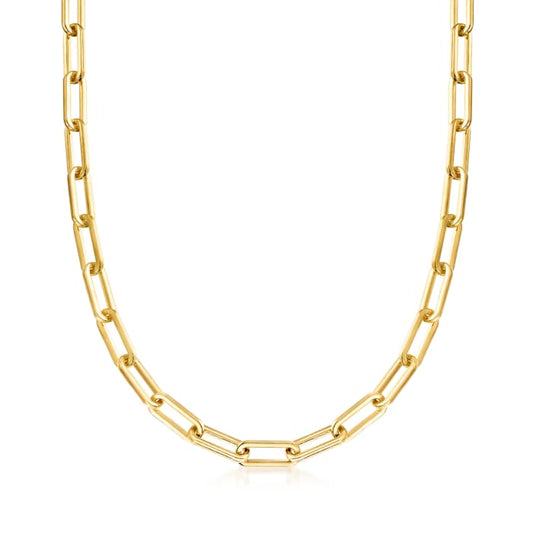 14K Gold Filled Paper Clip Link Necklace (18 INCH)