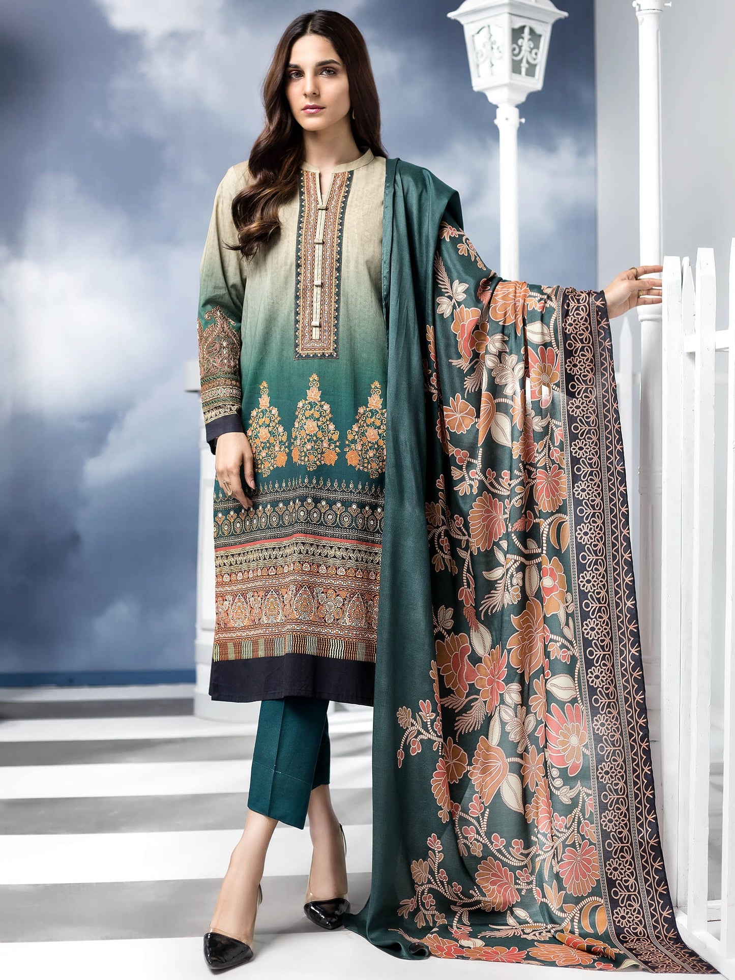 2-Piece Embroidered Lawn Suit