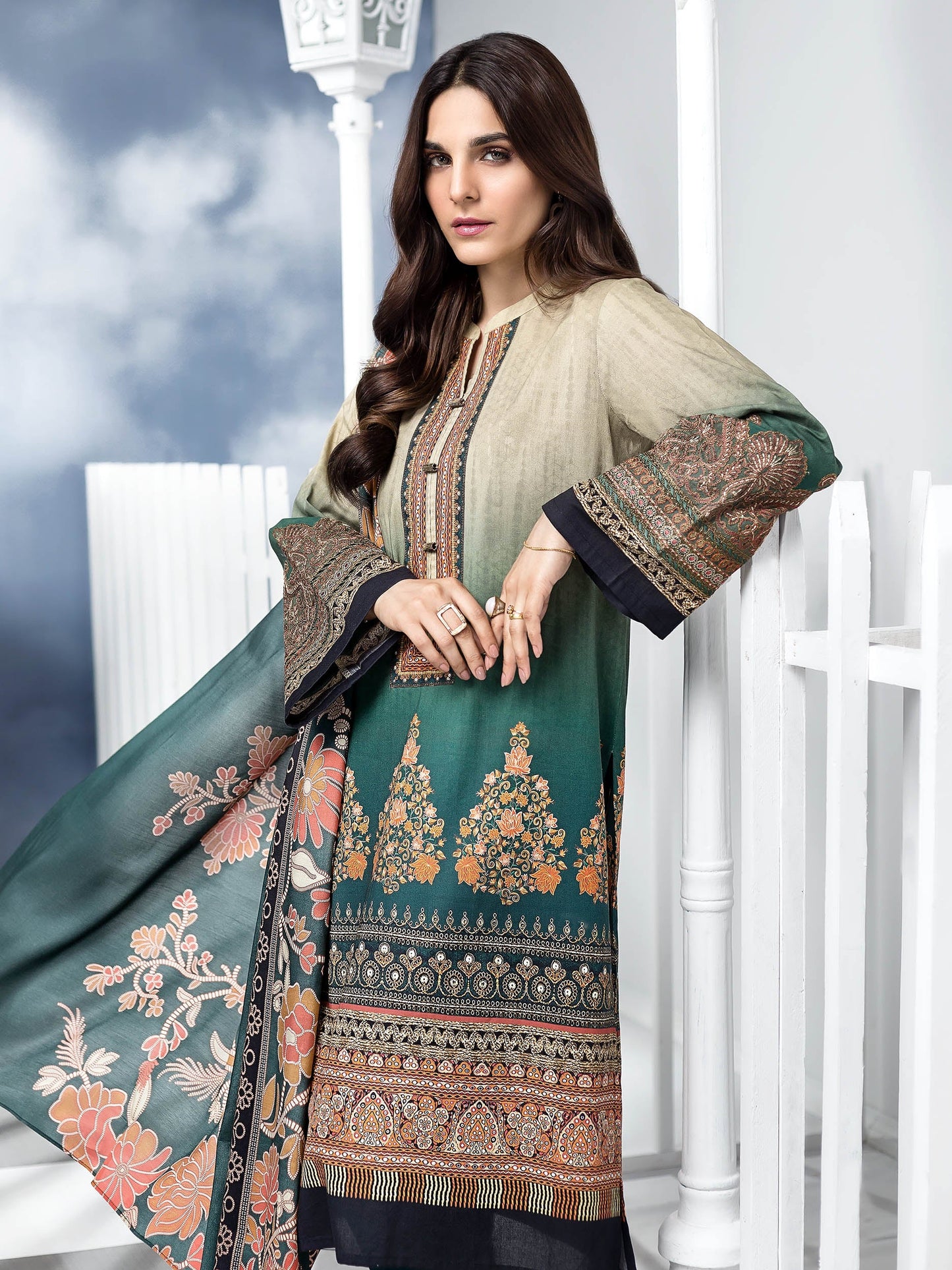 2-Piece Embroidered Lawn Suit