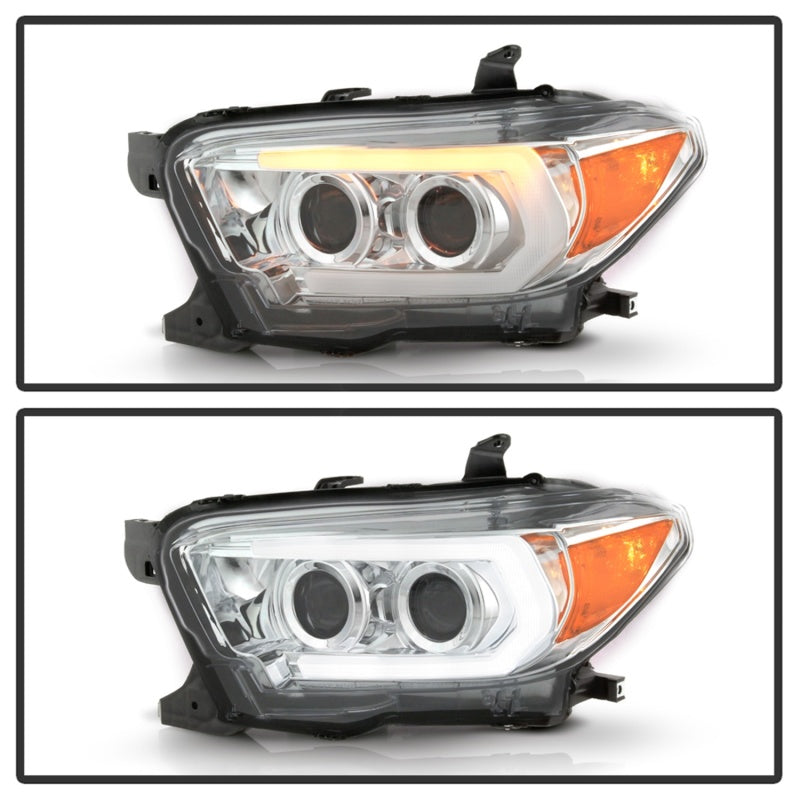 Spyder 16-18 Toyota Tacoma TRD Model Signature  Projector Headlights-Chrome (PRO-YD-TT16V1-SEQ-C) (spy5086570)