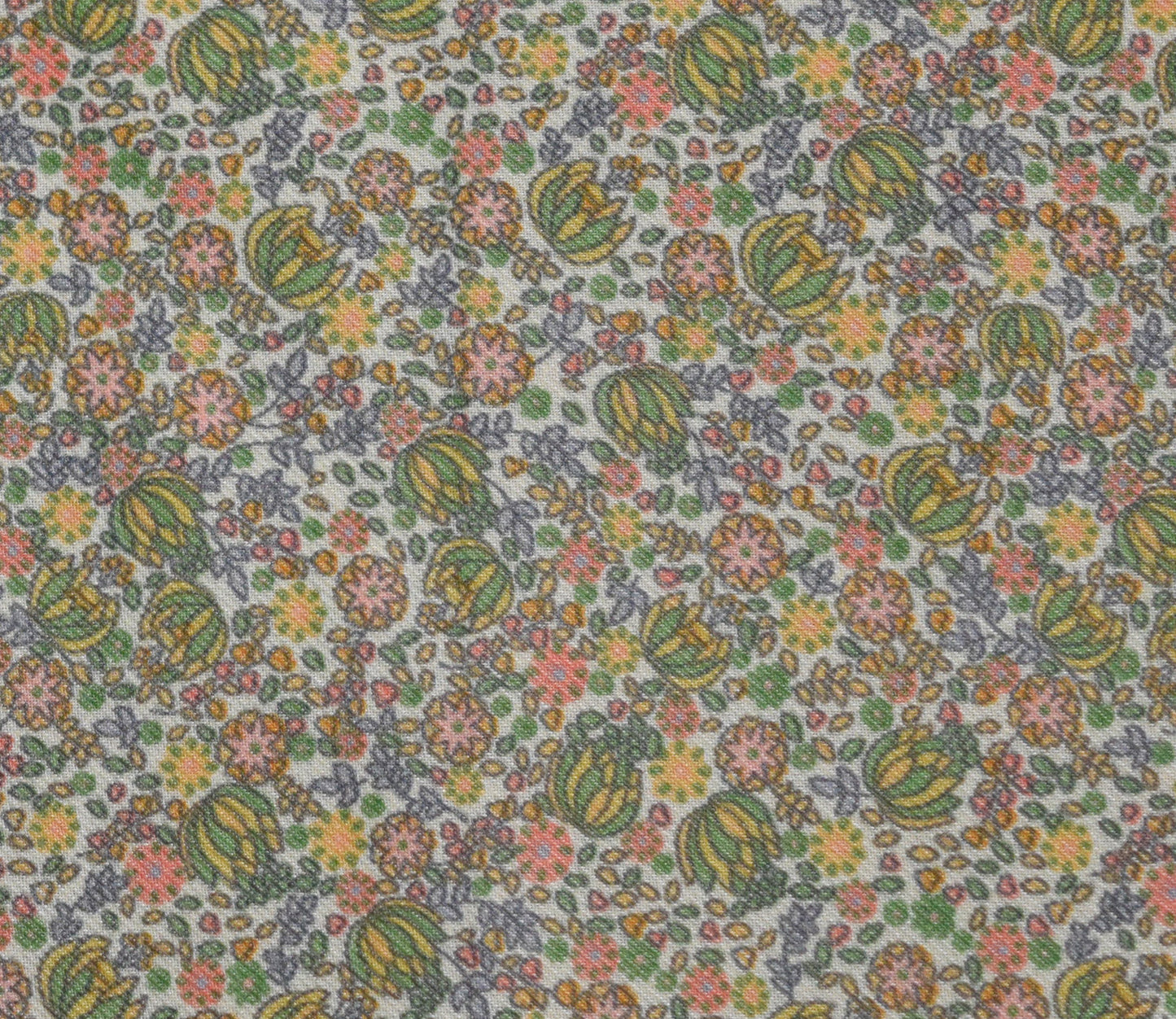 Small Floral Pattern Digital Printed Pure Pashmina Fabric Available in Pink , Green , Grey and Yellow