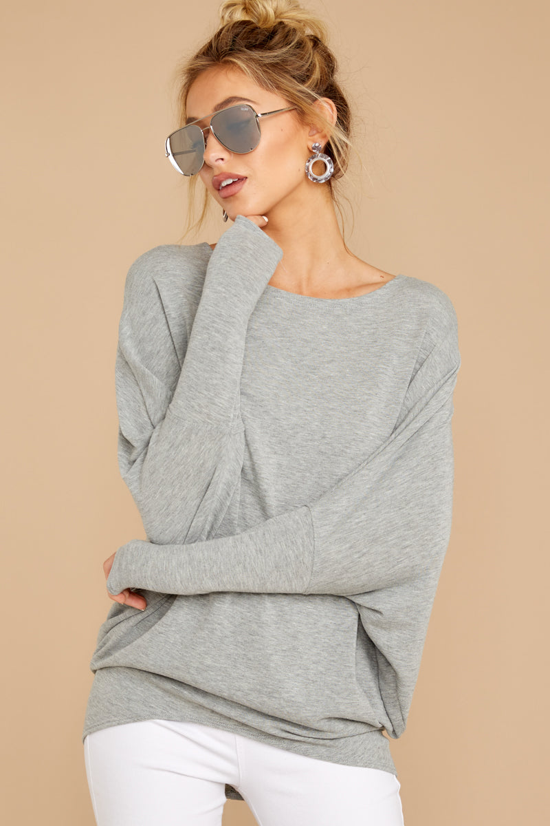 Take The Long Road Heather Grey Top