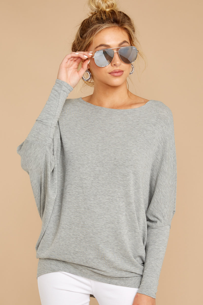 Take The Long Road Heather Grey Top