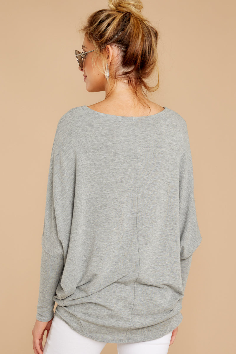 Take The Long Road Heather Grey Top