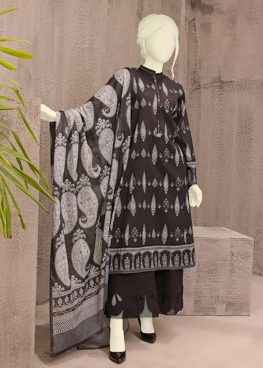 MTJ - MONOCHROME'22 BARADARI PRINTED LAWN 3PC UNSTITCHED
