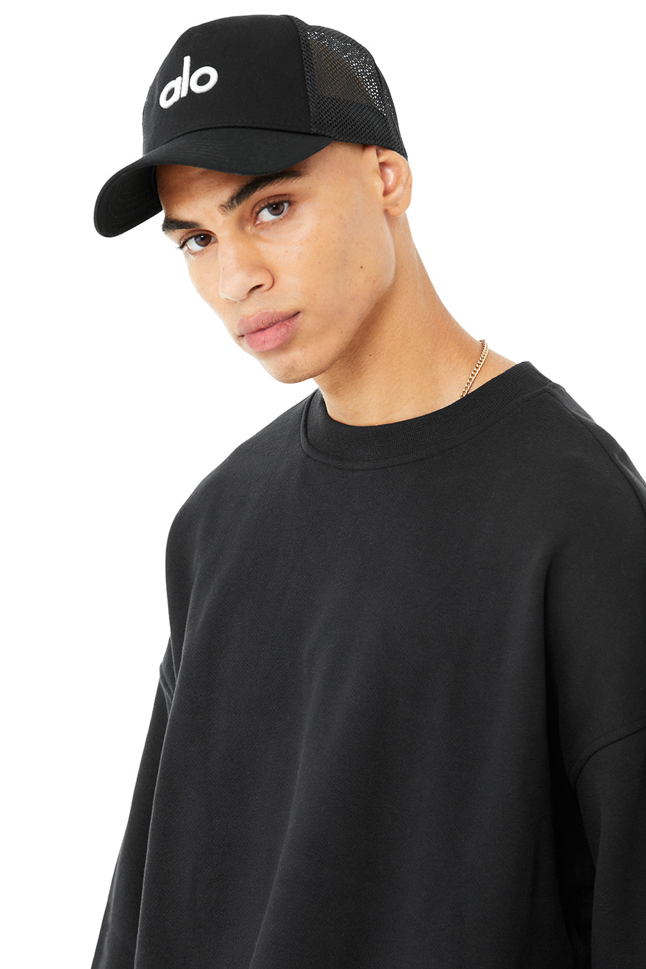 District Trucker Hat - Black/White