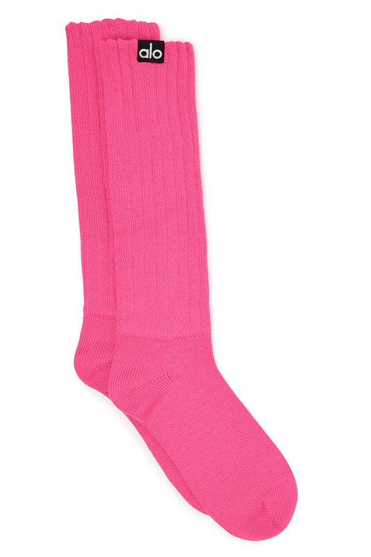Women's Scrunch Sock - Hot Pink