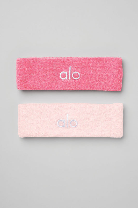 Glow Sweatband (2-Pack) - Pink Fuchsia/Powder Pink
