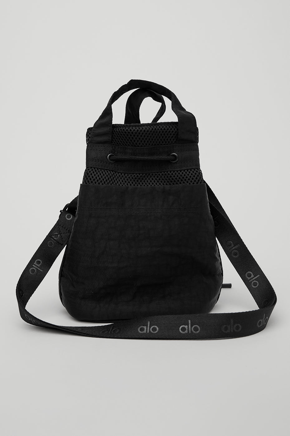 Utility Cross Body Bucket Bag - Black