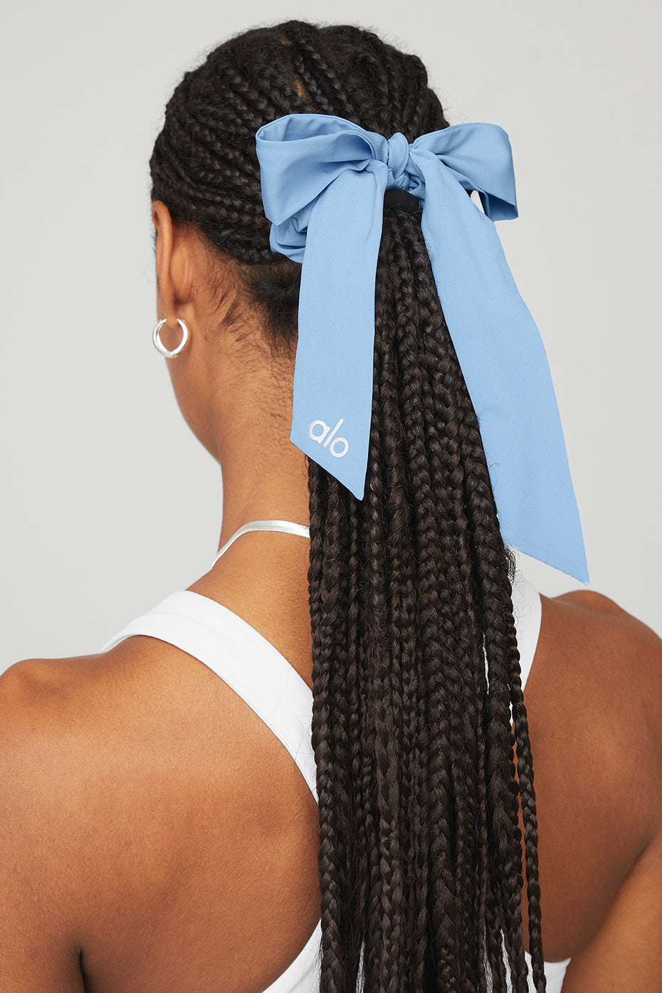 Love Knots Tie Scrunchie - Tile Blue