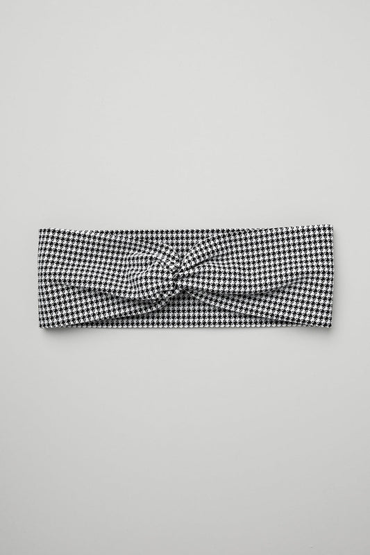 Houndstooth Headband - White/Black