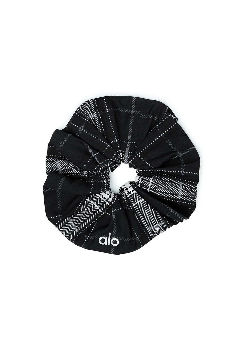 Legacy Plaid Oversized Scrunchie - Black/White