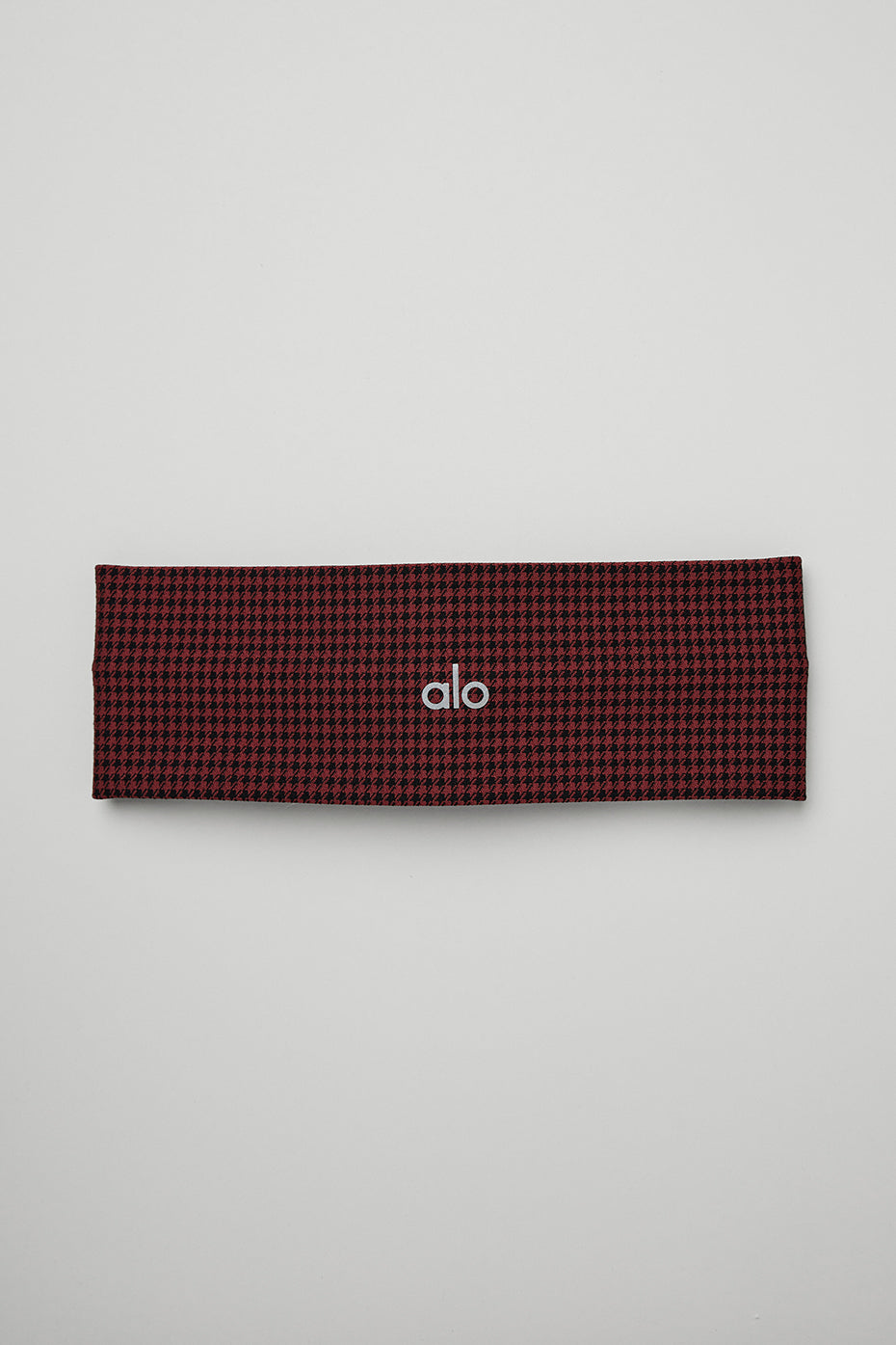 Houndstooth Headband - Cranberry/Black