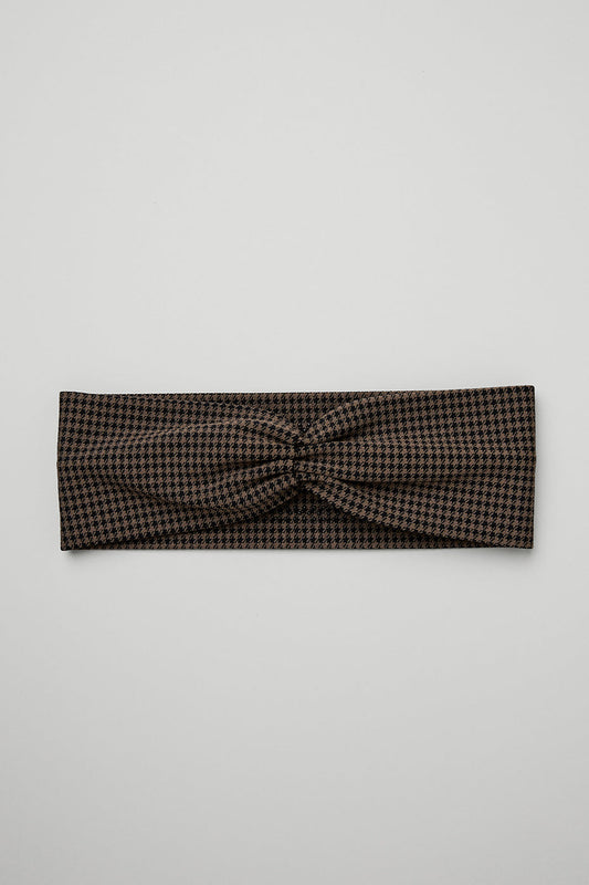 Houndstooth Headband - Hot Cocoa/Black