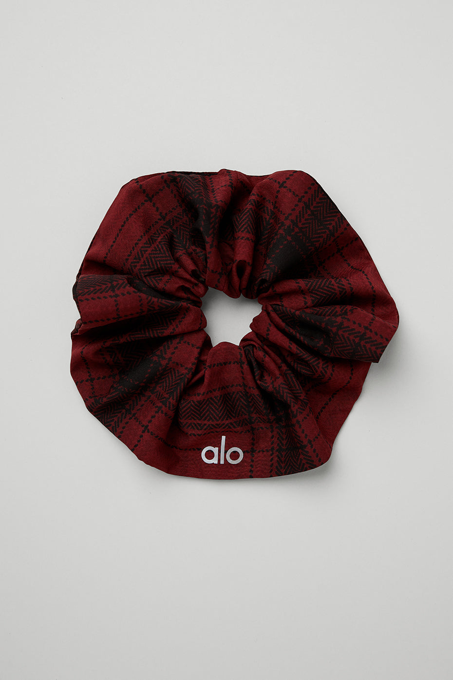 Legacy Plaid Oversized Scrunchie - Cranberry/Black