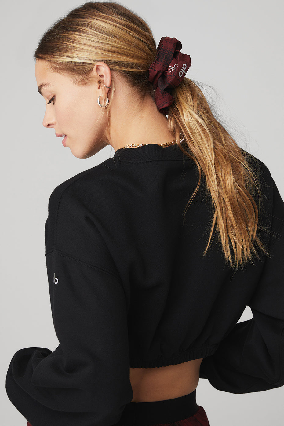 Legacy Plaid Oversized Scrunchie - Cranberry/Black