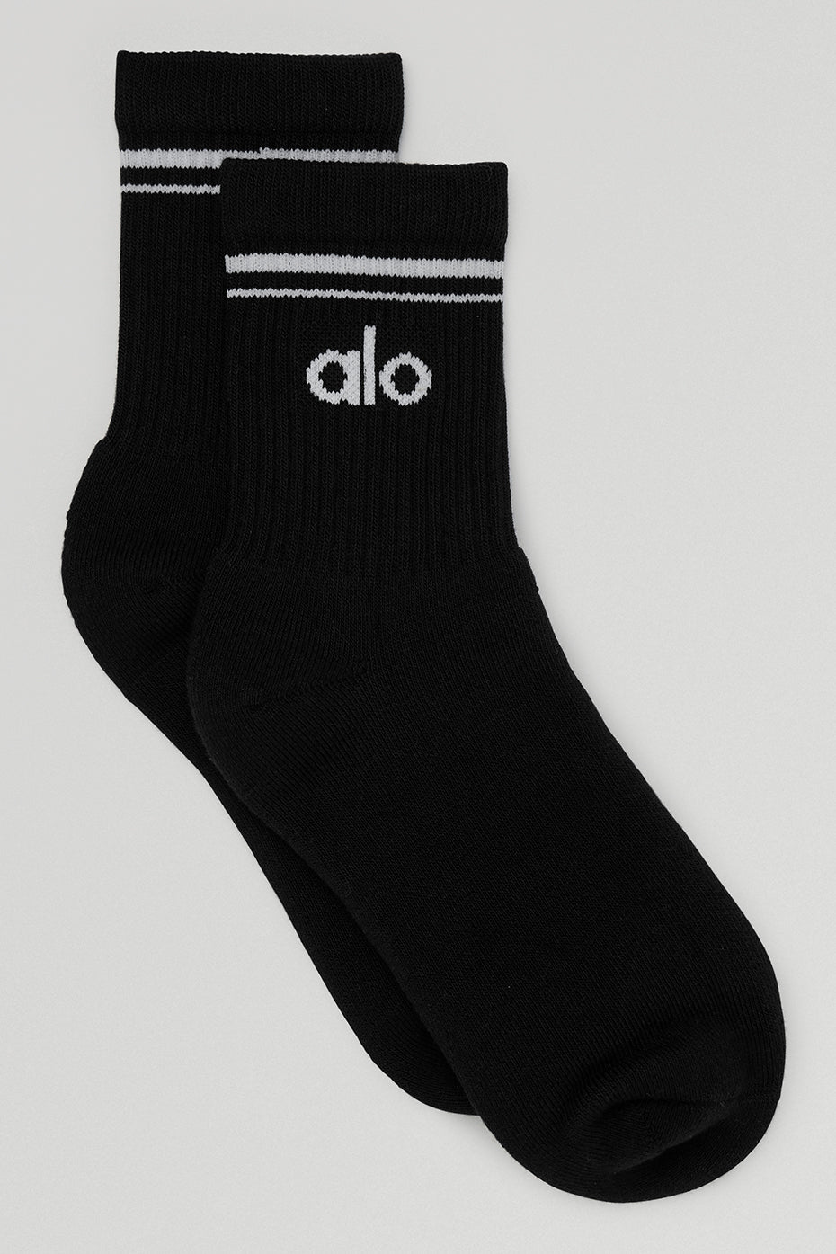 Unisex Half-Crew Throwback Sock - Black/White