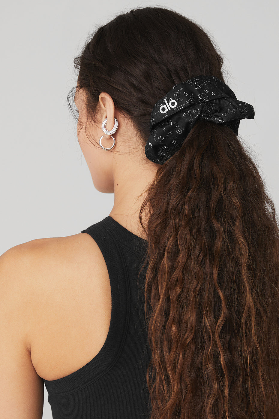 Bandana Oversized Scrunchie - Black