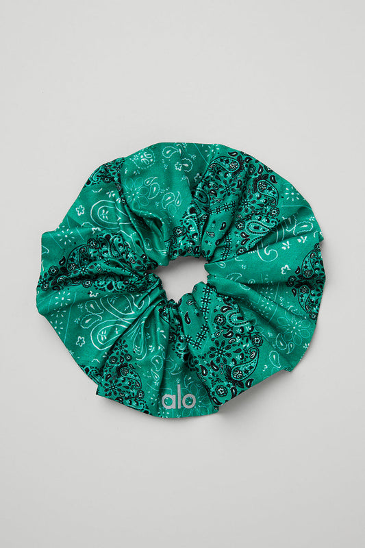Bandana Oversized Scrunchie - Green Emerald