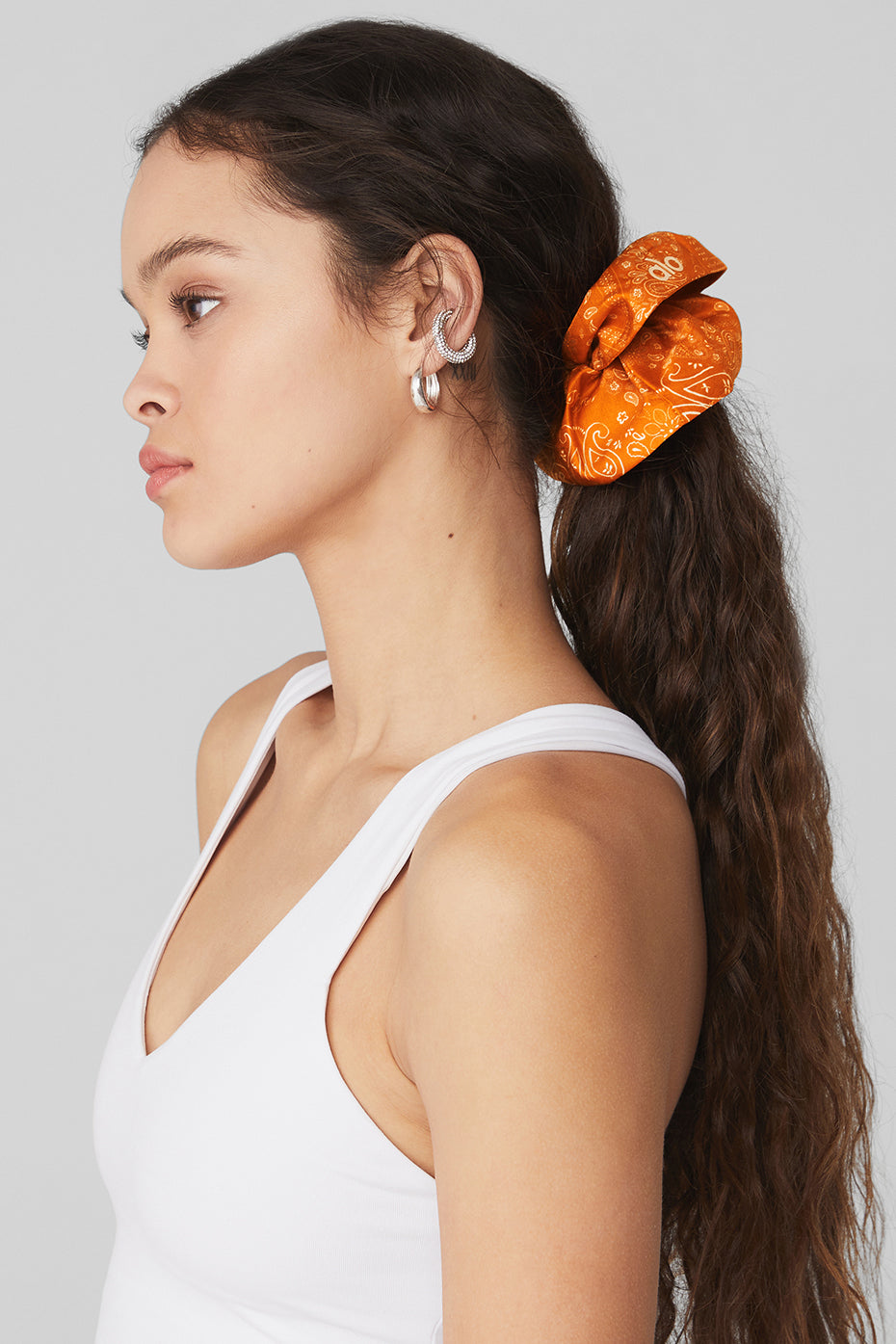Bandana Oversized Scrunchie - Orange