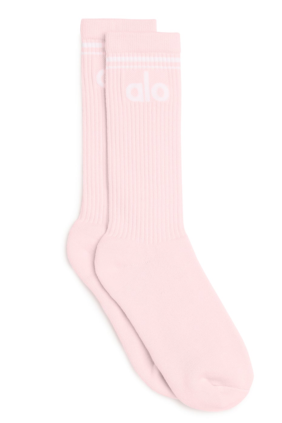 Unisex Throwback Sock - Powder Pink/White