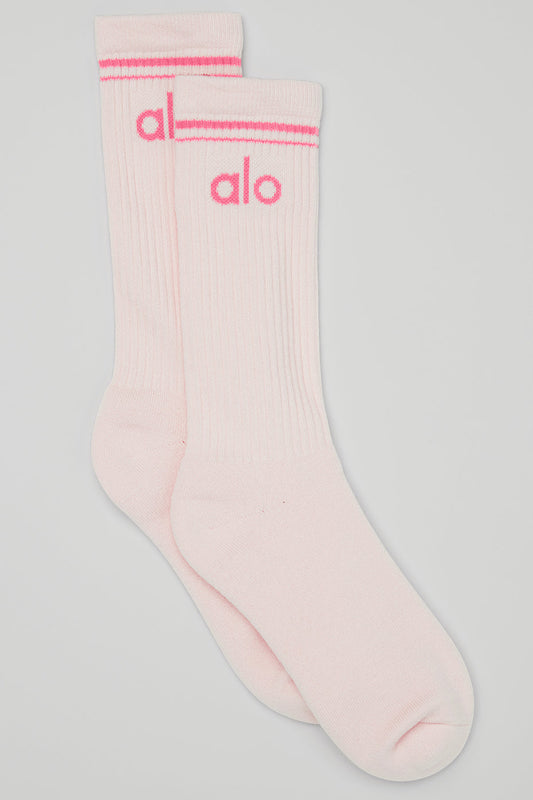 Unisex Throwback Sock - Pink Sugar/Pink Fuchsia