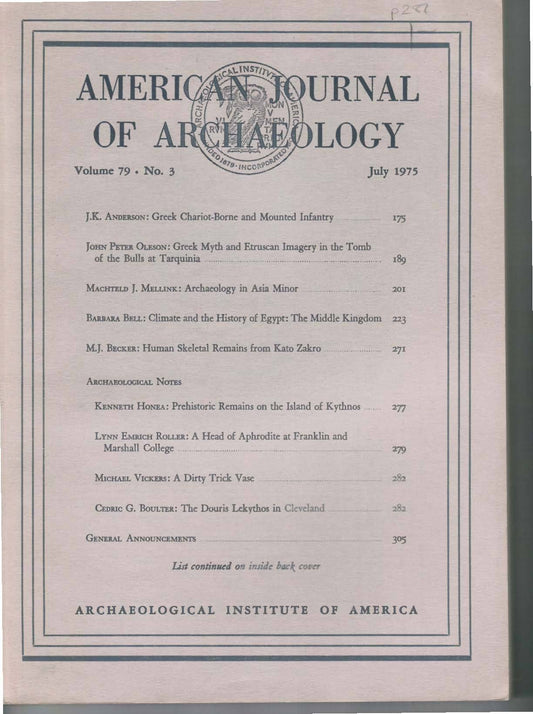 American Journal of Archaeology Vol. 79  No. 3, July 1975