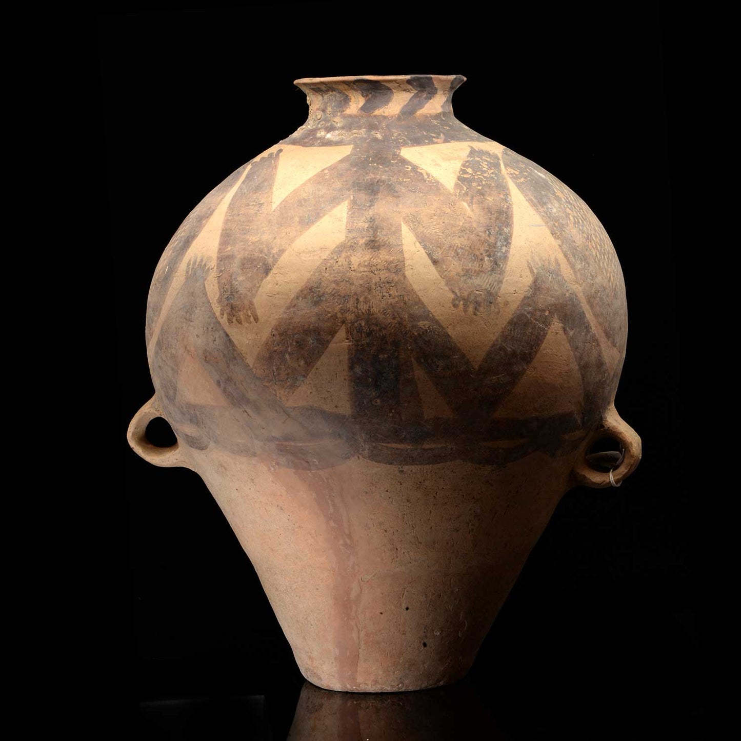 A large Yangshao terracotta Decorated Jar, Neolithic Period, ca. 3rd millennium BCE