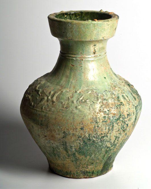 A large Chinese Green Glazed Hu, Eastern Han Dynasty, 25 - 220 CE