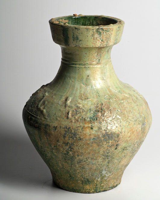 A large Chinese Green Glazed Hu, Eastern Han Dynasty, 25 - 220 CE