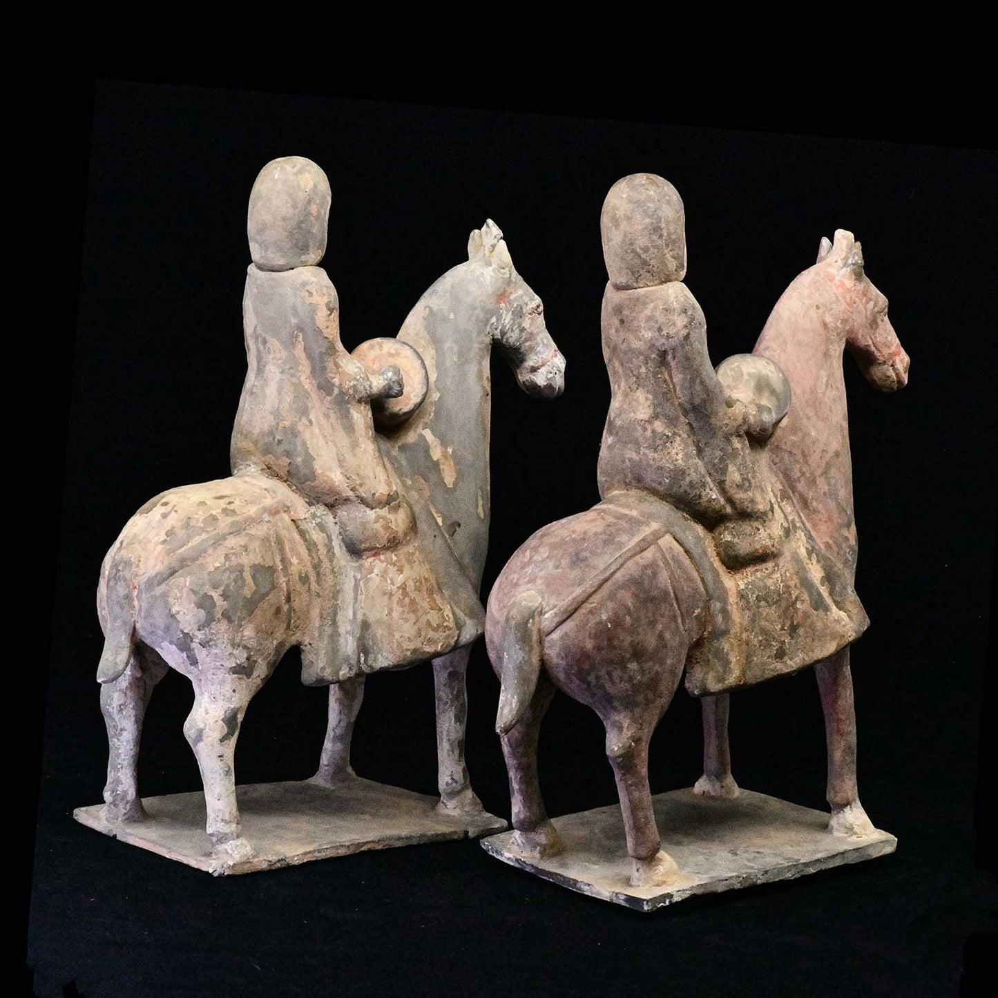 A pair Chinese Equestrian Musicians, Northern Wei Period, ca. 386-534 CE