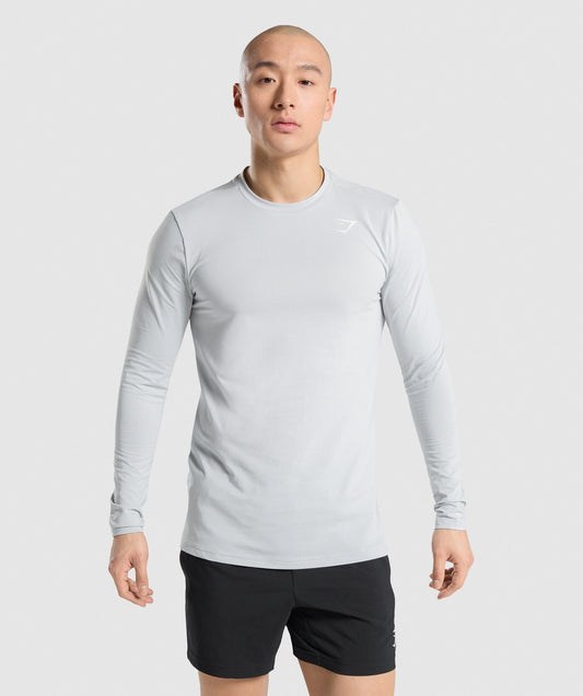 Gymshark Arrival Long Sleeve T-Shirt - Light Grey