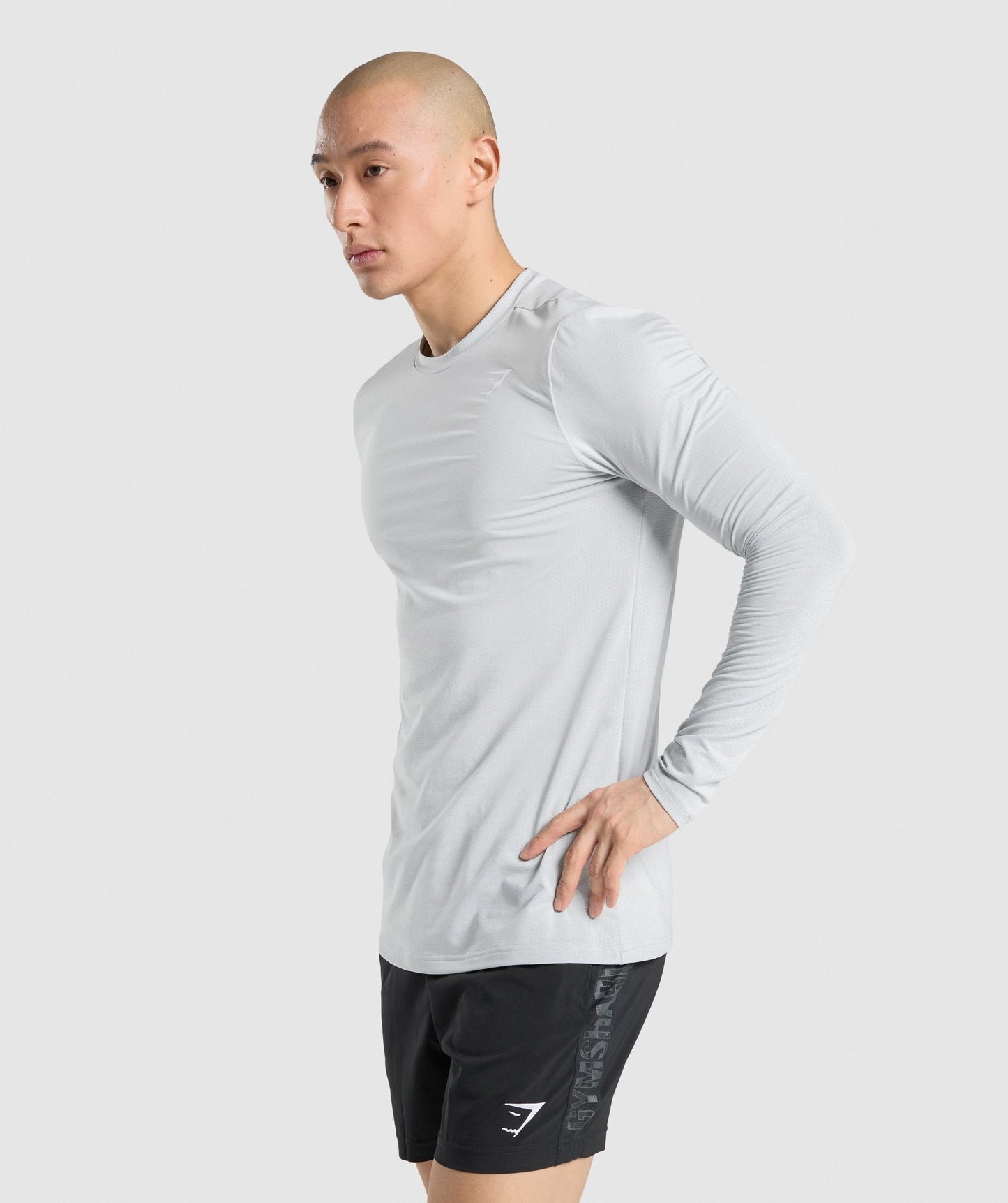 Gymshark Arrival Long Sleeve T-Shirt - Light Grey