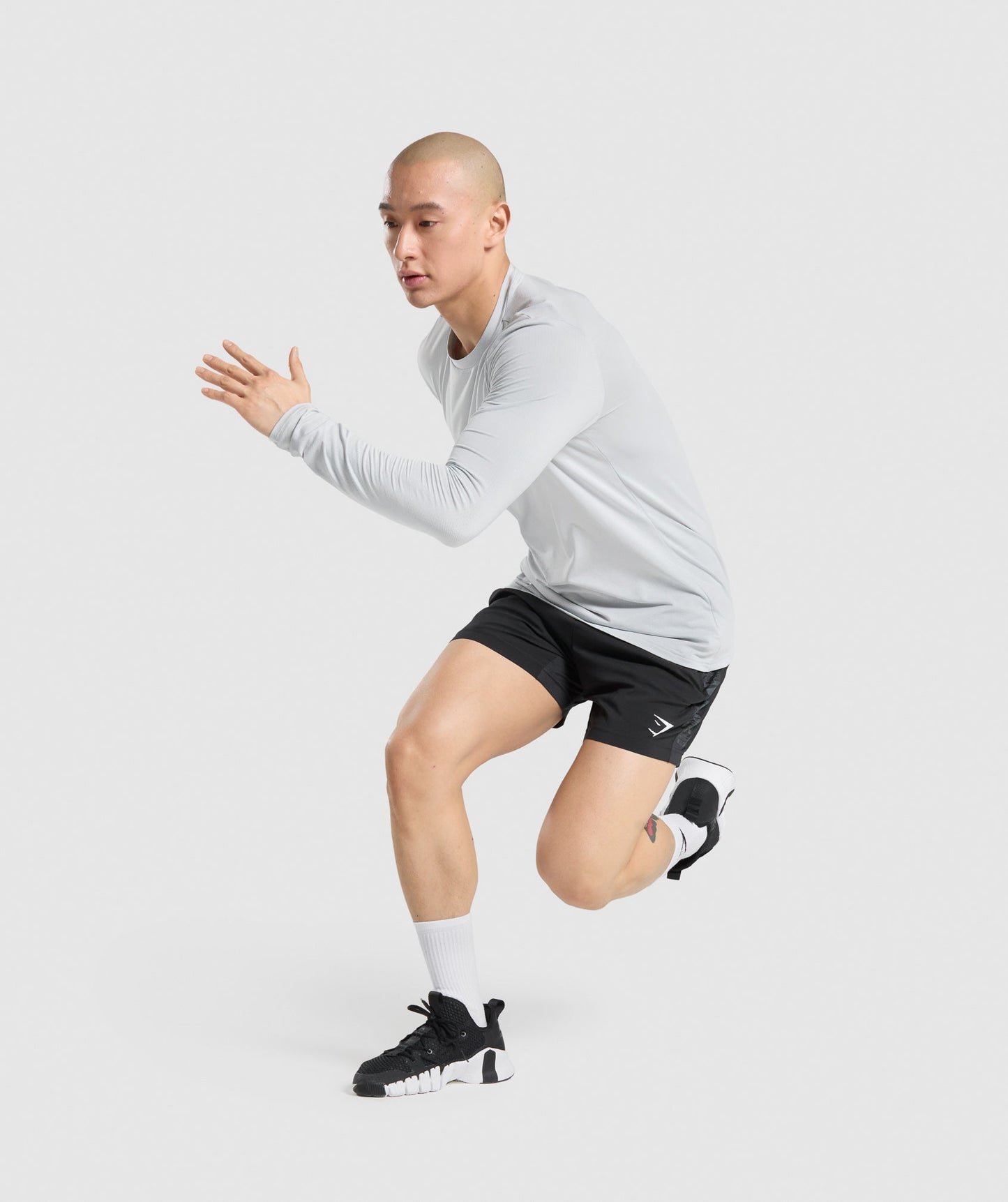 Gymshark Arrival Long Sleeve T-Shirt - Light Grey