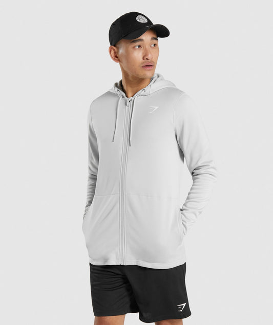 Gymshark Arrival Zip Up Hoodie - Light Grey