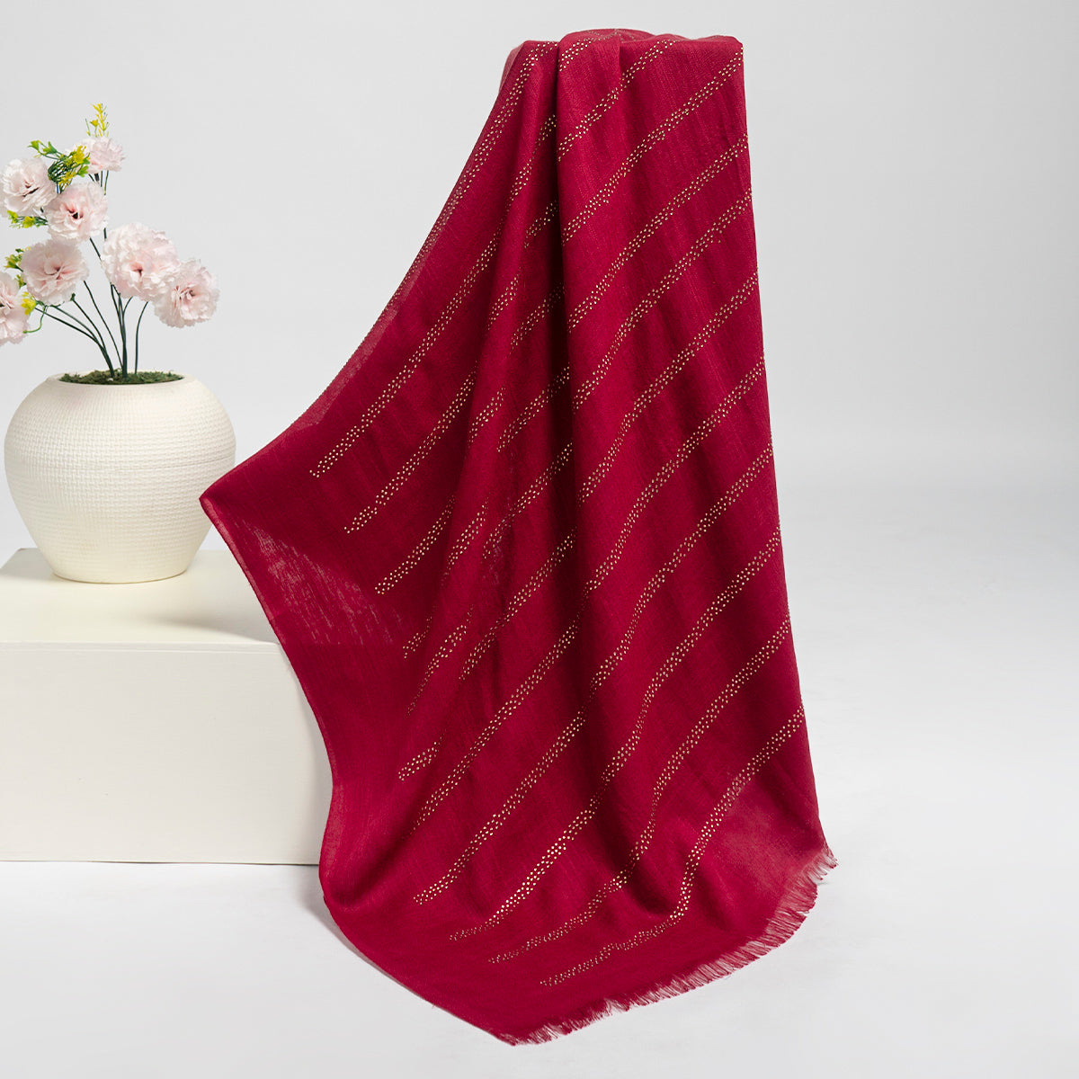 Aster Lawn Hijabs - Maroon