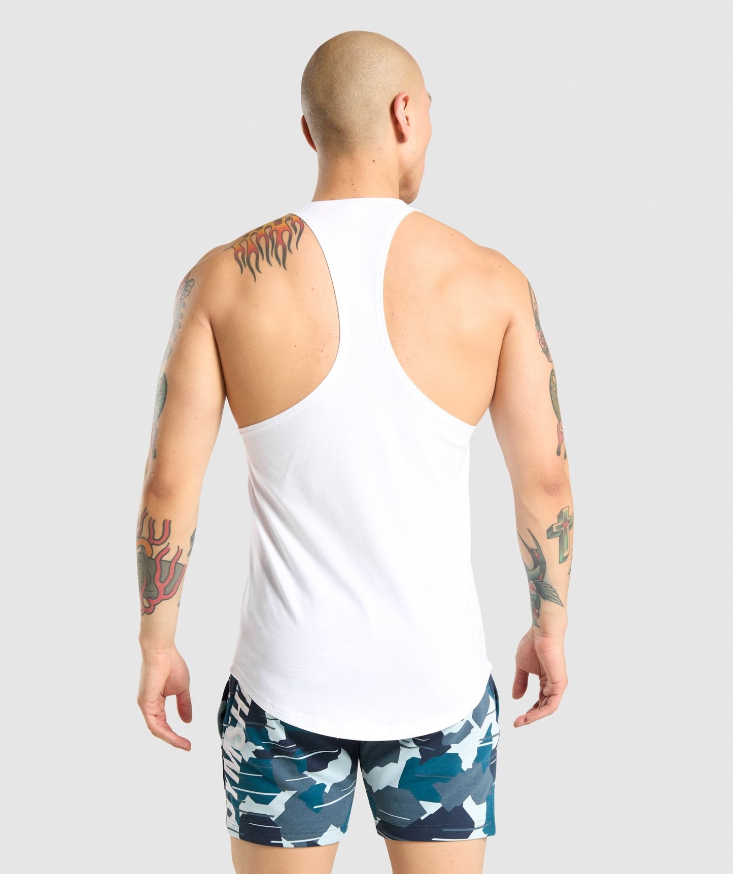 Gymshark Bold Stringer - White/Camo