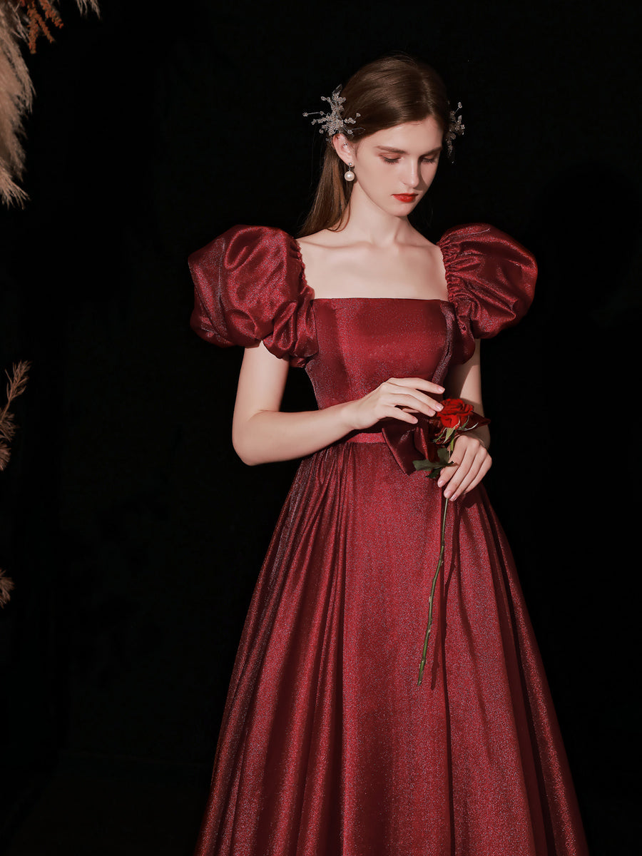 Burgundy Disney Princess inspired Ball Gown Prom Dress
