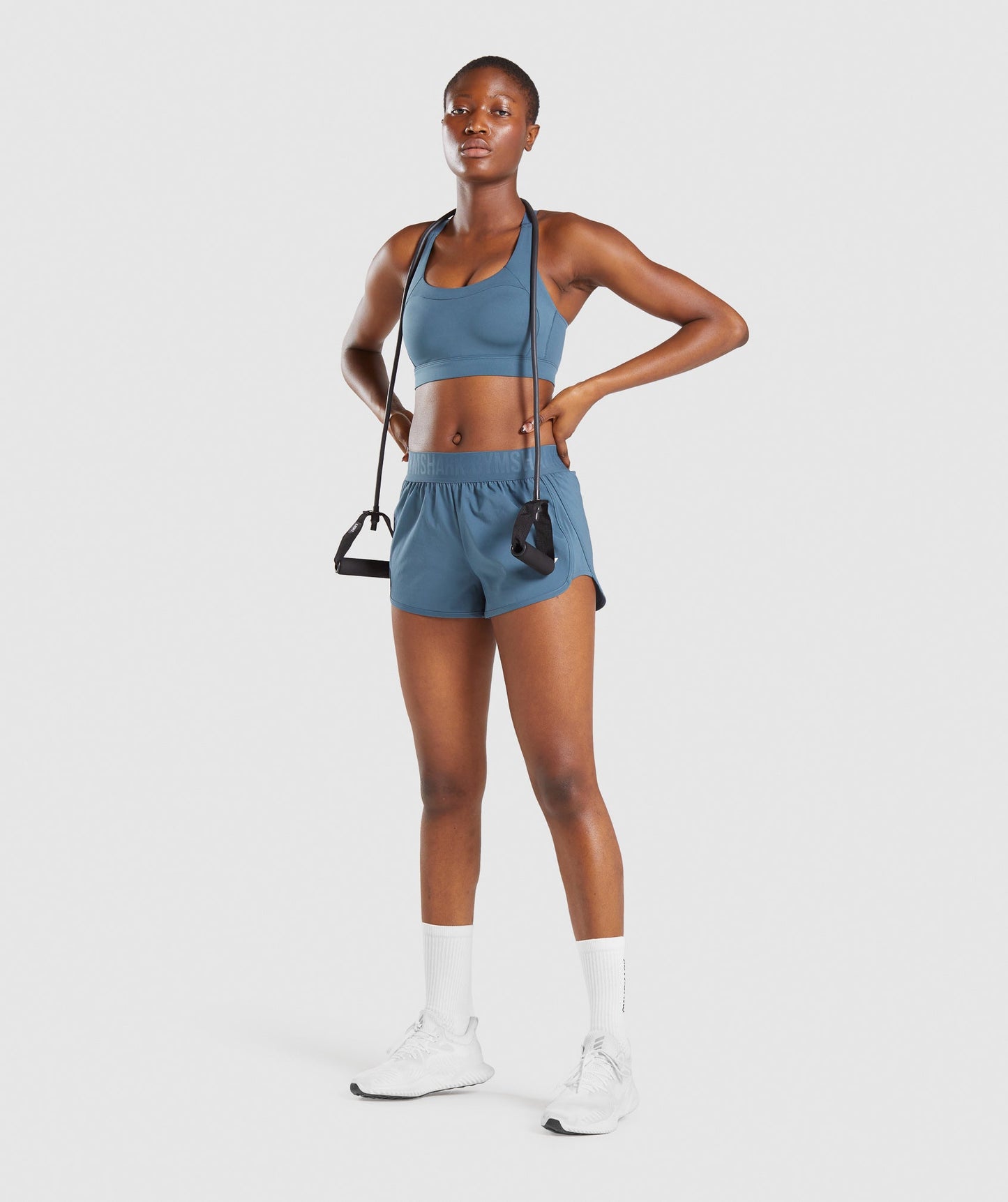 Gymshark Premium Logo Crew Socks (1pk) - White/Black