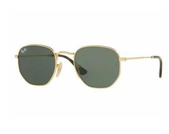 Ray-Ban Hexagonal Gold Unisex 51mm Sunglasses